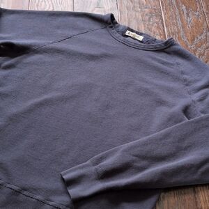 ALEX MILL I Lightweight Navy Blue Crewneck French Terry Sweatshirt, L